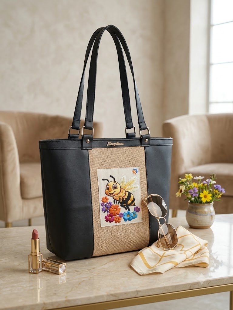 jute Woman Tote Bag.