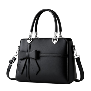 Elegant Blue Structured Handbag and Crossbody Bag with Polished Gold